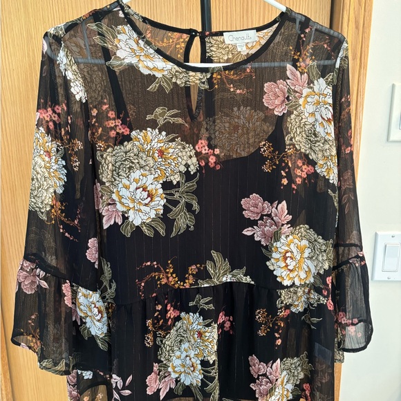 CHENAULT BLOUSE FLOWER PATTERN - Size Medium - Picture 2 of 16